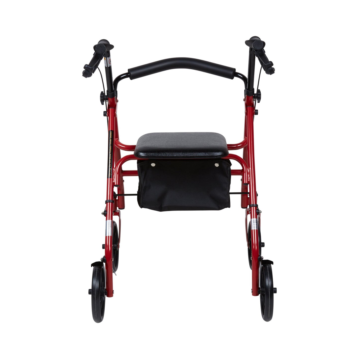 WALKER, ROLLATOR DURA FOLDING STEEL W/7.5" WHLS RED 300LB