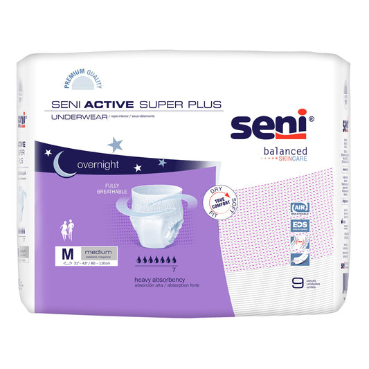 UNDERWEAR, INCONT ACTIVE SUPER+ MED 31"-43" (9/PK 4PK/CS)