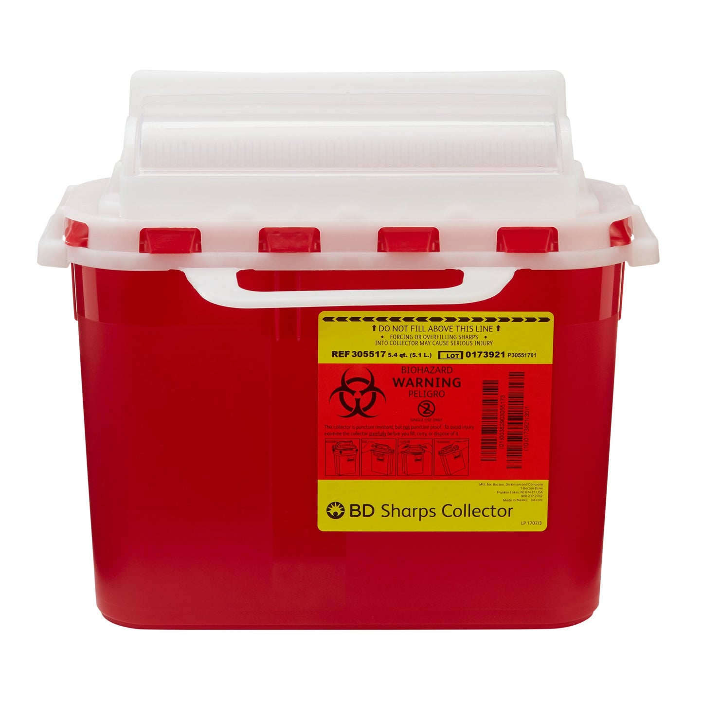 CONTAINER, SHARPS RED 5.4QT NXT GEN (20/CS)