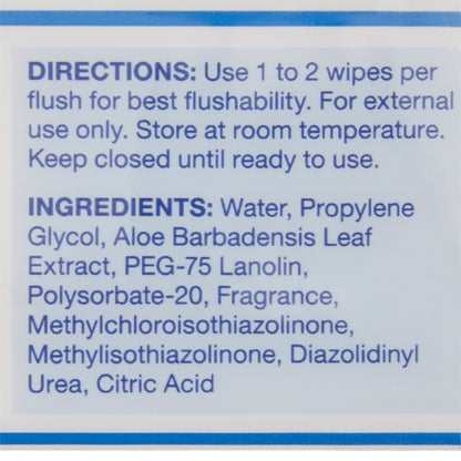 WIPE, WET FLUSHABLE JR 5X8" (42/BX 12BX/CS)