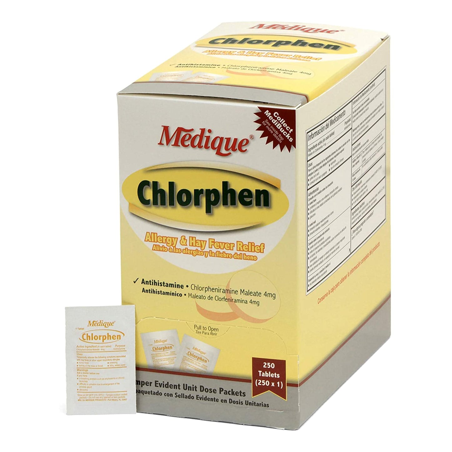 CHLORPHEN, TAB 4MG 250X1 (250/BX)