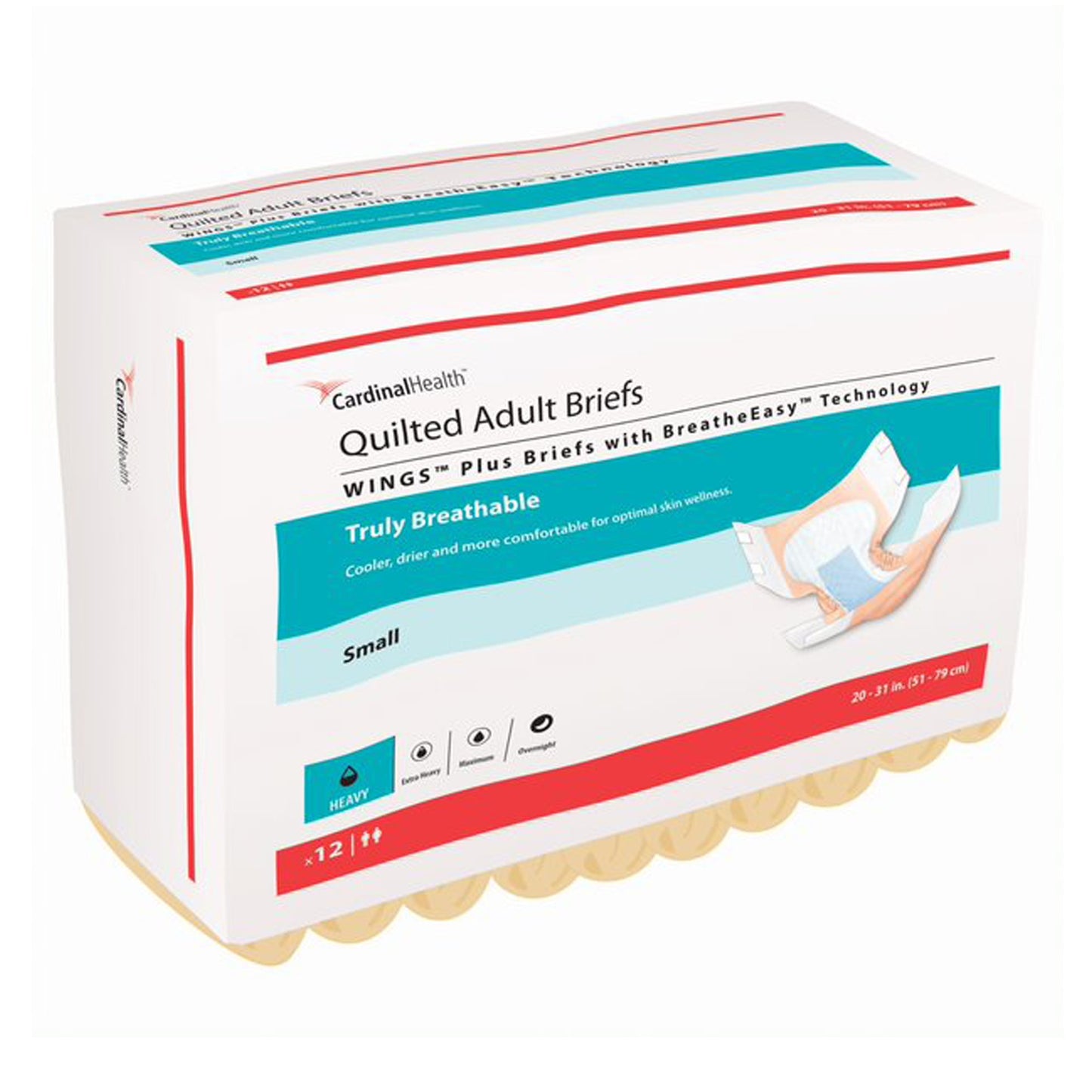 BRIEF, QUILTED PLUS BREATHE EASY SM (12EA/BG 8BG/CS)