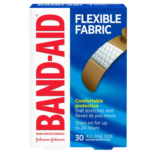 BANDAGE, ADH BAND-AID FLEX FABRIC 0.75"X3" (30/BX)