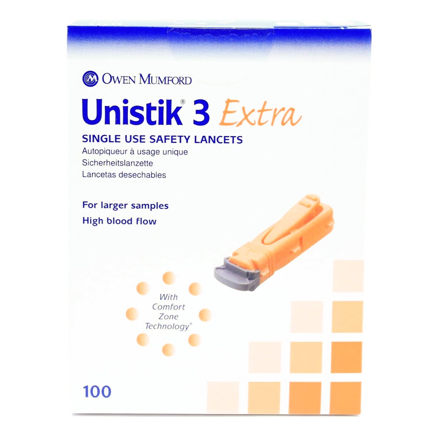 LANCET, UNISTICK III X 21G ORG(100/BX)