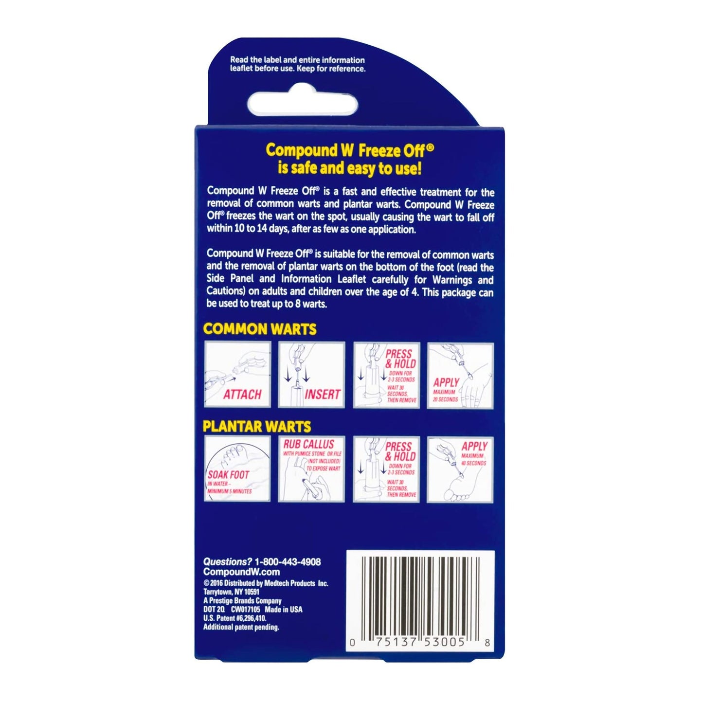 COMPOUND W, SPR FREEZE OFF 8APPL