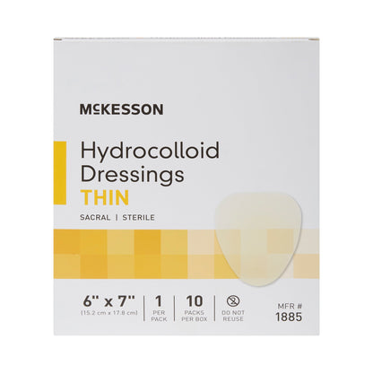 DRESSING, HYDROCOLLOID THIN STR SACRAL 6"X7" (10/BX)