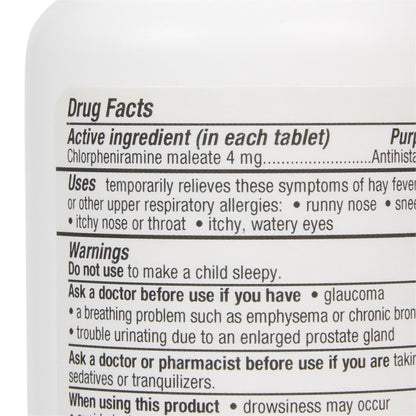 ALLERGY, TAB 4MG (100/BT 12BT/CS)