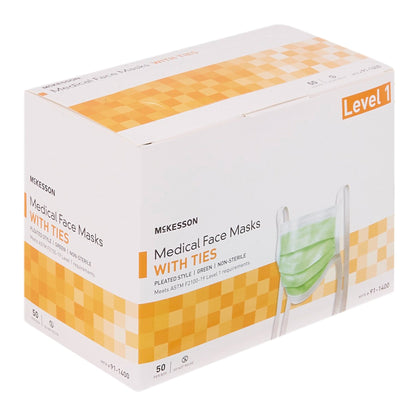 MASK, SURG TIES ASTM1 ANTIFOG (50/BX 6BX/CS)
