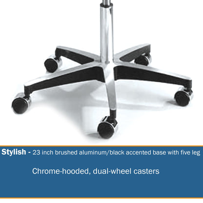 STOOL, EXAM PNEU 5LEG BLACK