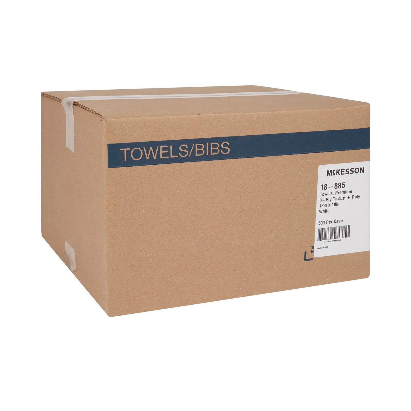 TOWEL, PRO 3PLY/POLY WHT 13X18(500/CS)