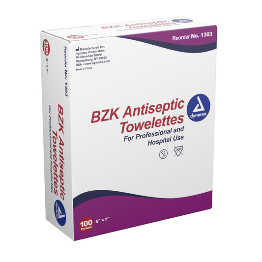TOWELETTE, ANTISEP BZK (100/BX10BX/CS)