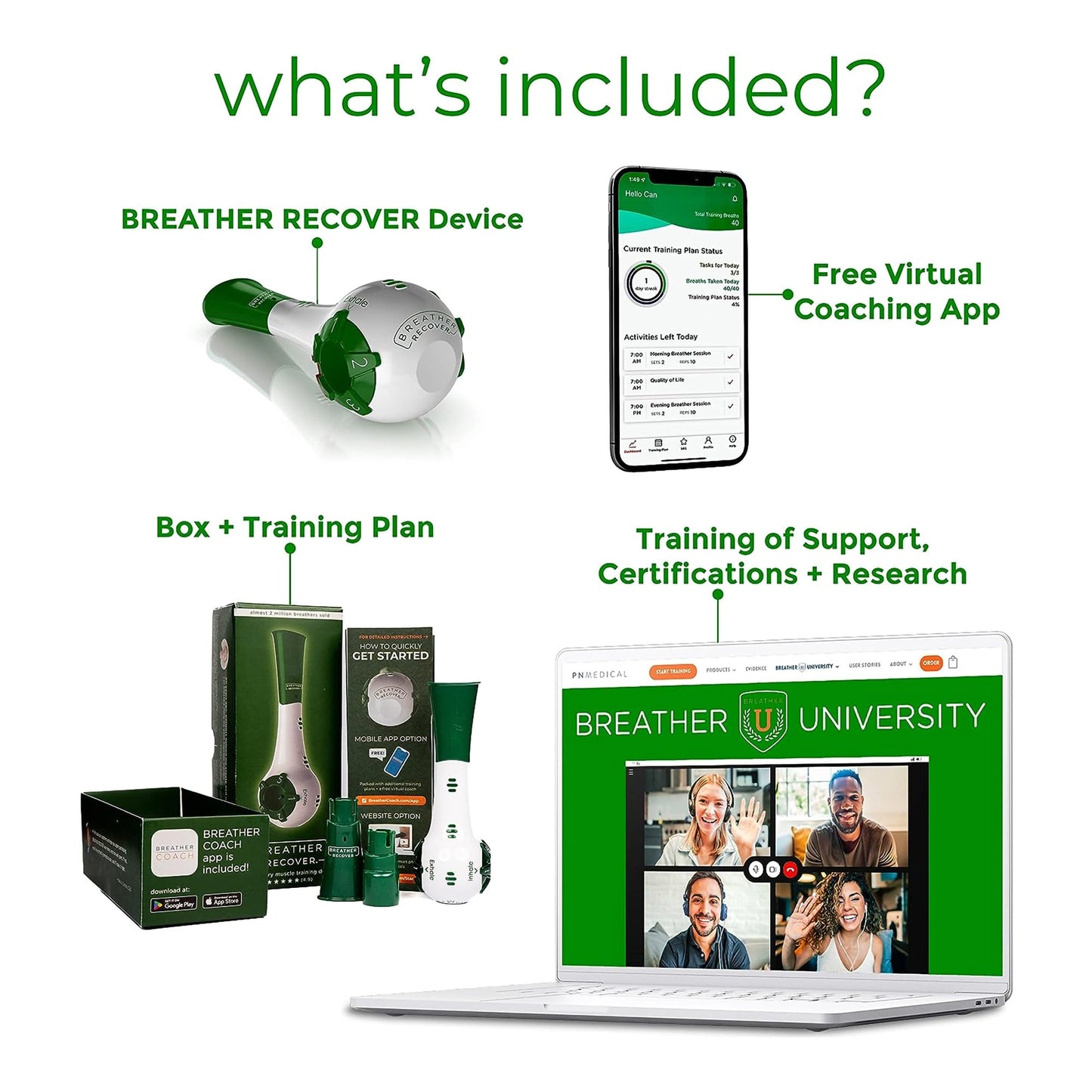 EXERCISER, RESPIRATORY TRAINER BREATHER RECOVER