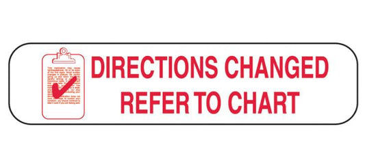 LABEL, DIRECTION CHANGE REFER TO CHART (1000/PK)