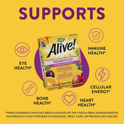 ALIVE, TAB MULTIVITAMIN WOMENS50+ (50/BX)