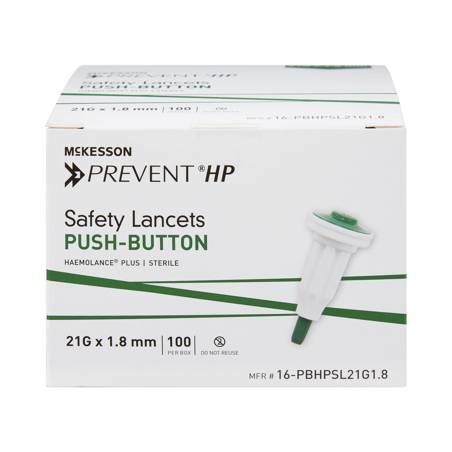LANCET, HAEMOLANCE 21GX1.8MM (100/BX 20BX/CS)