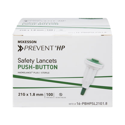 LANCET, HAEMOLANCE 21GX1.8MM (100/BX 20BX/CS)