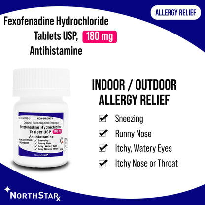 FEXOFENADINE HCL, TAB 180MG (30/BT)