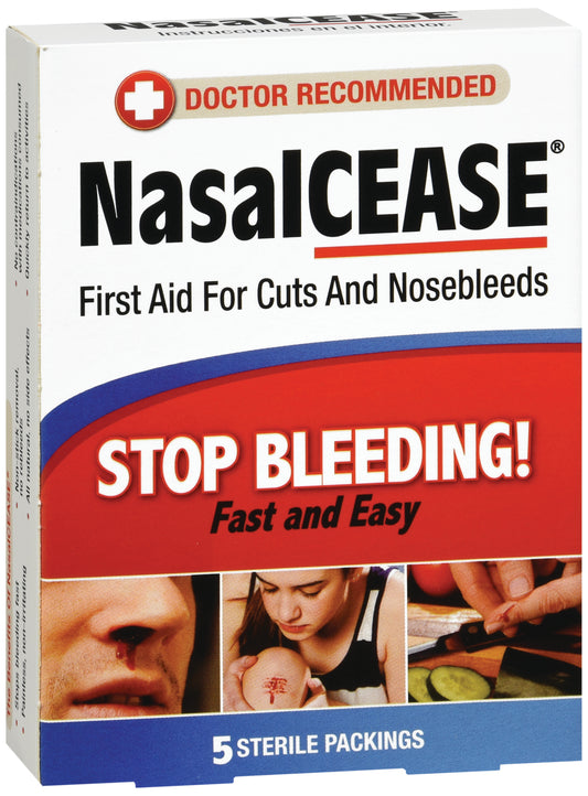 NASALCEASE STOP NOSEBLEEDS, PACKING SHEETS (5/BX)