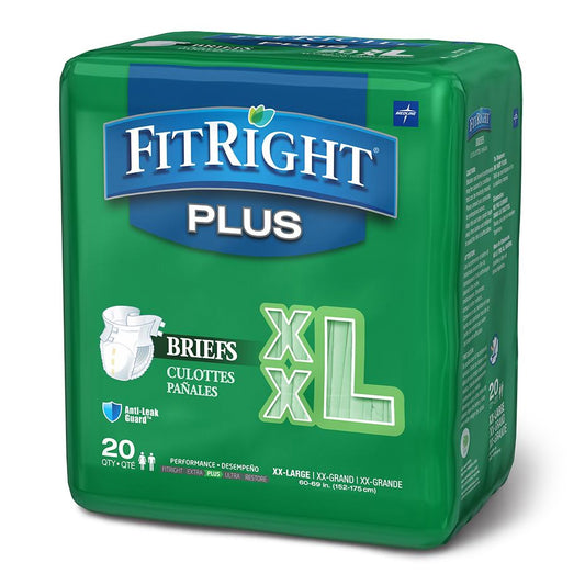 BRIEF, CLOTH LIKE FITPLUS XXLG60-69" (20/BG 4BG/CS)