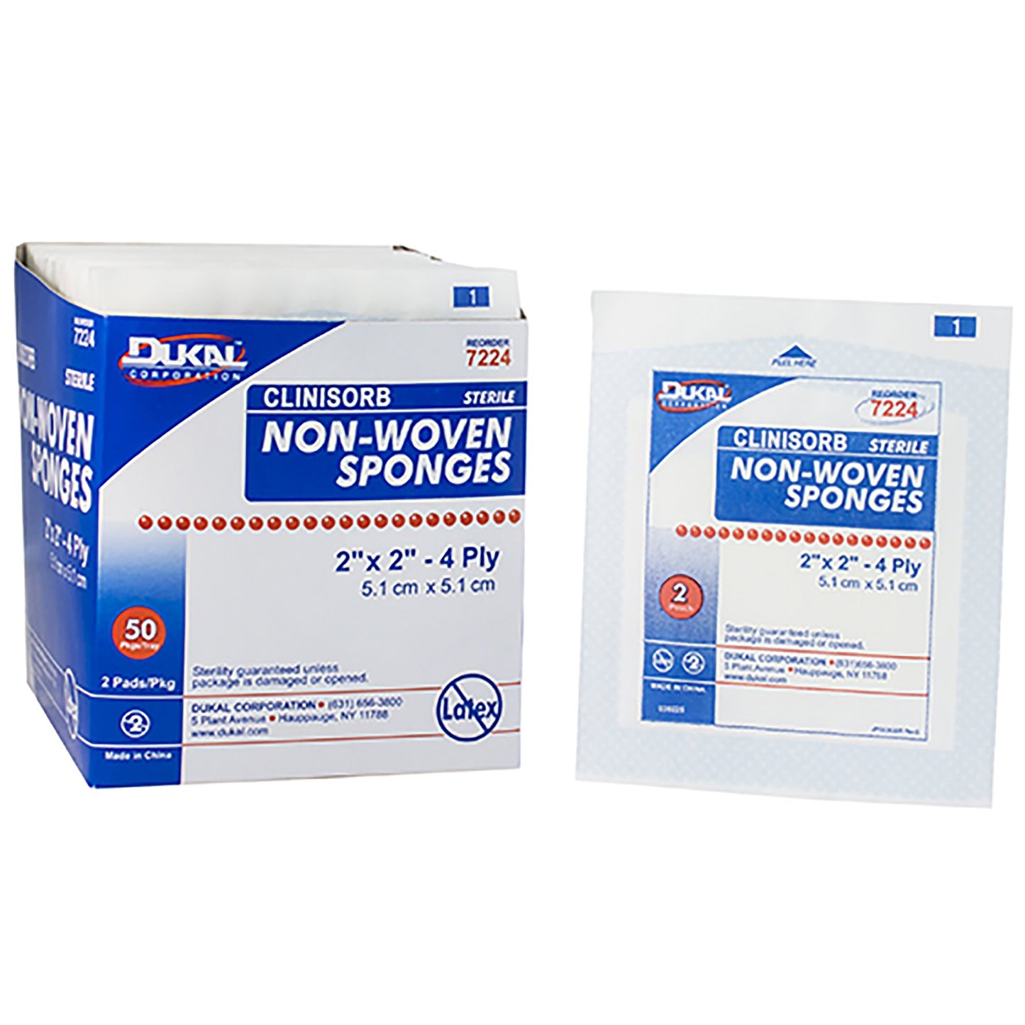 SPONGE, NON-WOVEN 2X2 (2/PK 50PK/BX)