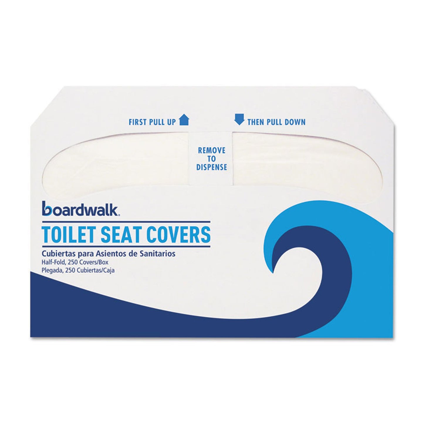 COVER, TOILET SEAT BOARDWALK 1/2 FOLD (250/PK 10PK/CS)