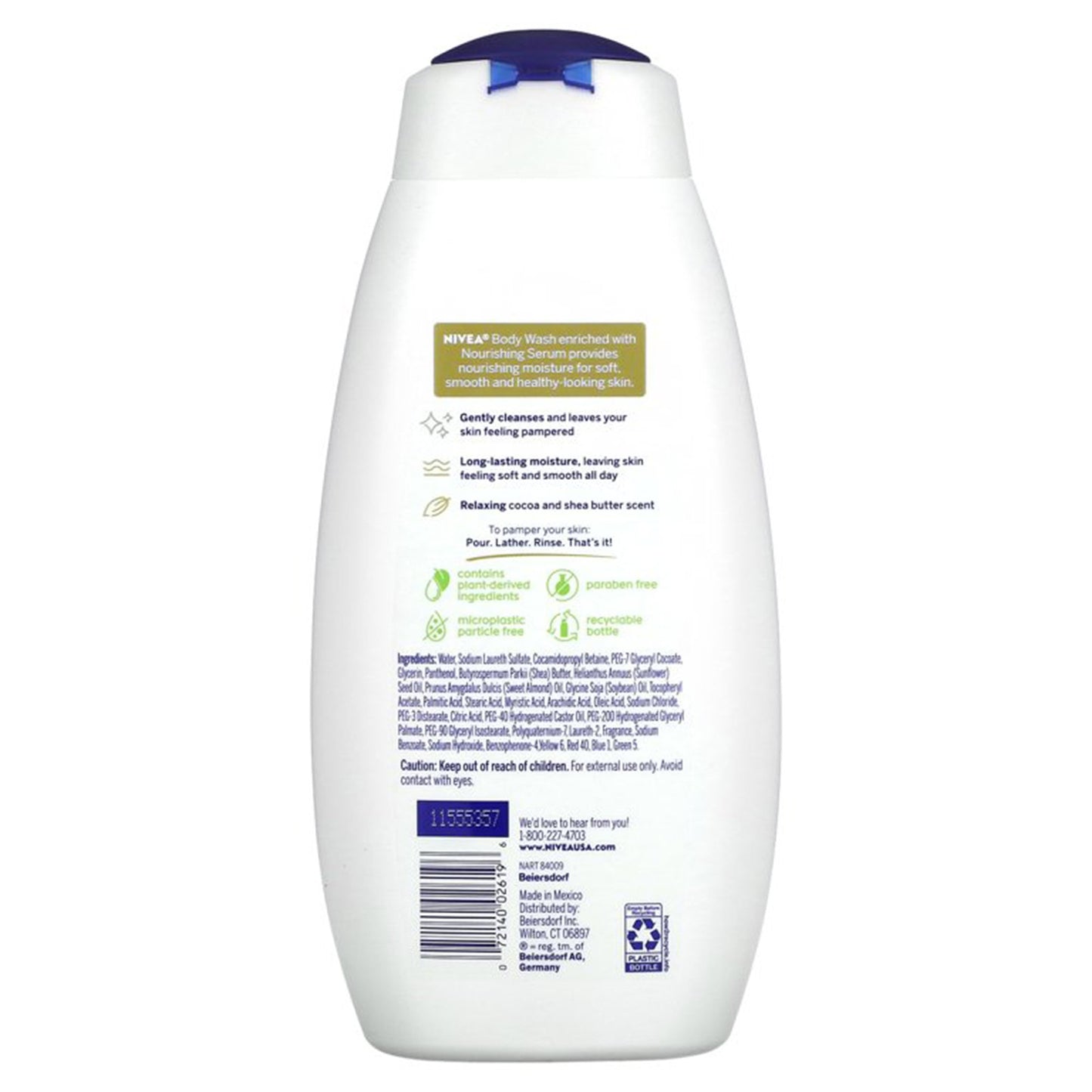 NIVEA, BODY WASH W/COCONUT & ALMOND MILK 20OZ