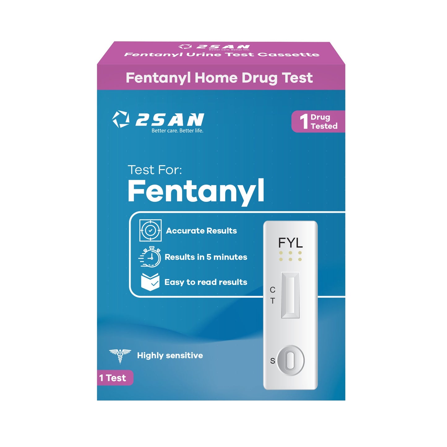 DRUG TEST, URINE 2SAN FENTANYLTEST CASSETTE 1-PK (24KT/CS)