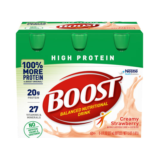 BOOST, HI PROTEIN STRAWBERRY 8OZ (6/PK 4PK/CS)