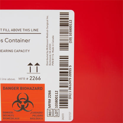 CONTAINER, SHARPS RED 8GL (9/CS)