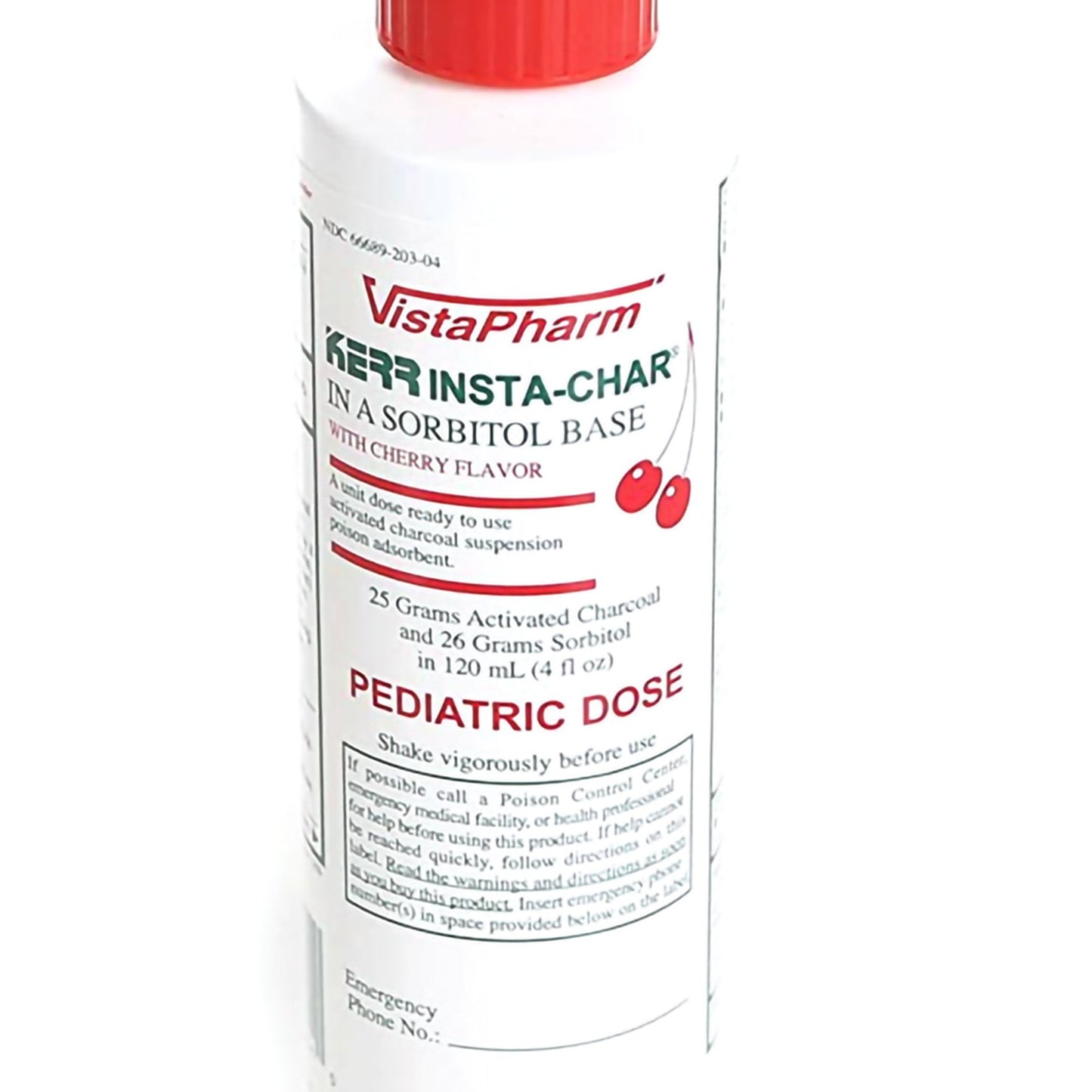 INSTA-CHAR SORBITOL, SUSP PED CHERRY 25MG/4OZ 4OZ