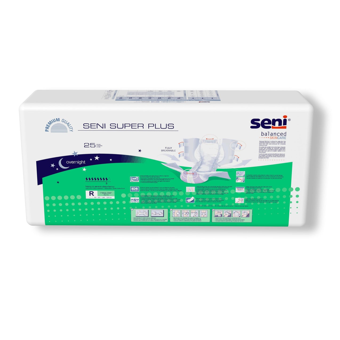 BRIEF, INCONT SENI SUPER PLUS REG 40"-50" (25/PK 3PK/CS)