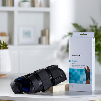 WRIST SPLINT, W/ABDUCTED THUMBLT MED 8"