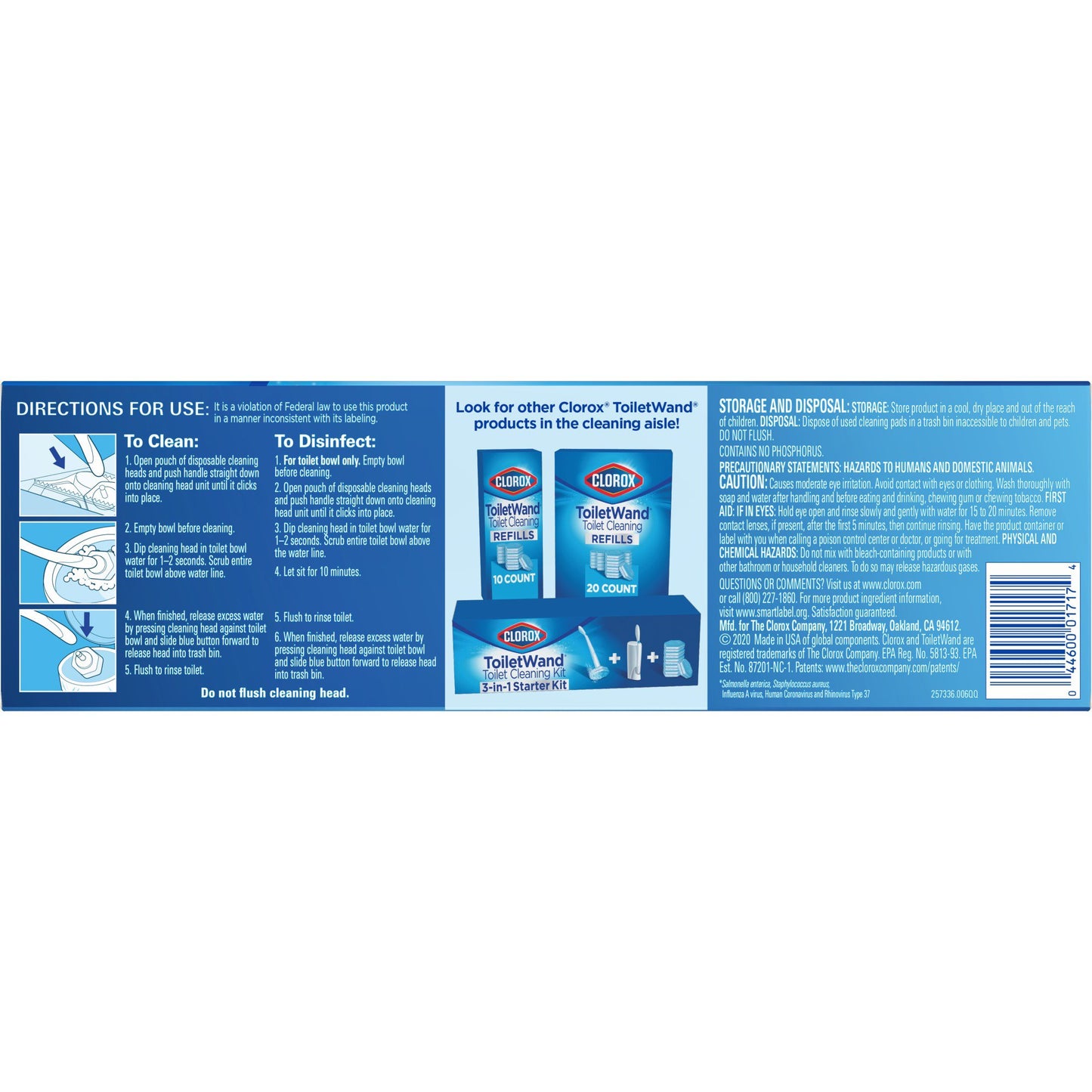 PAD, REFILL F/CLOROX TOILET WAND (10/PK 6PK/CT)