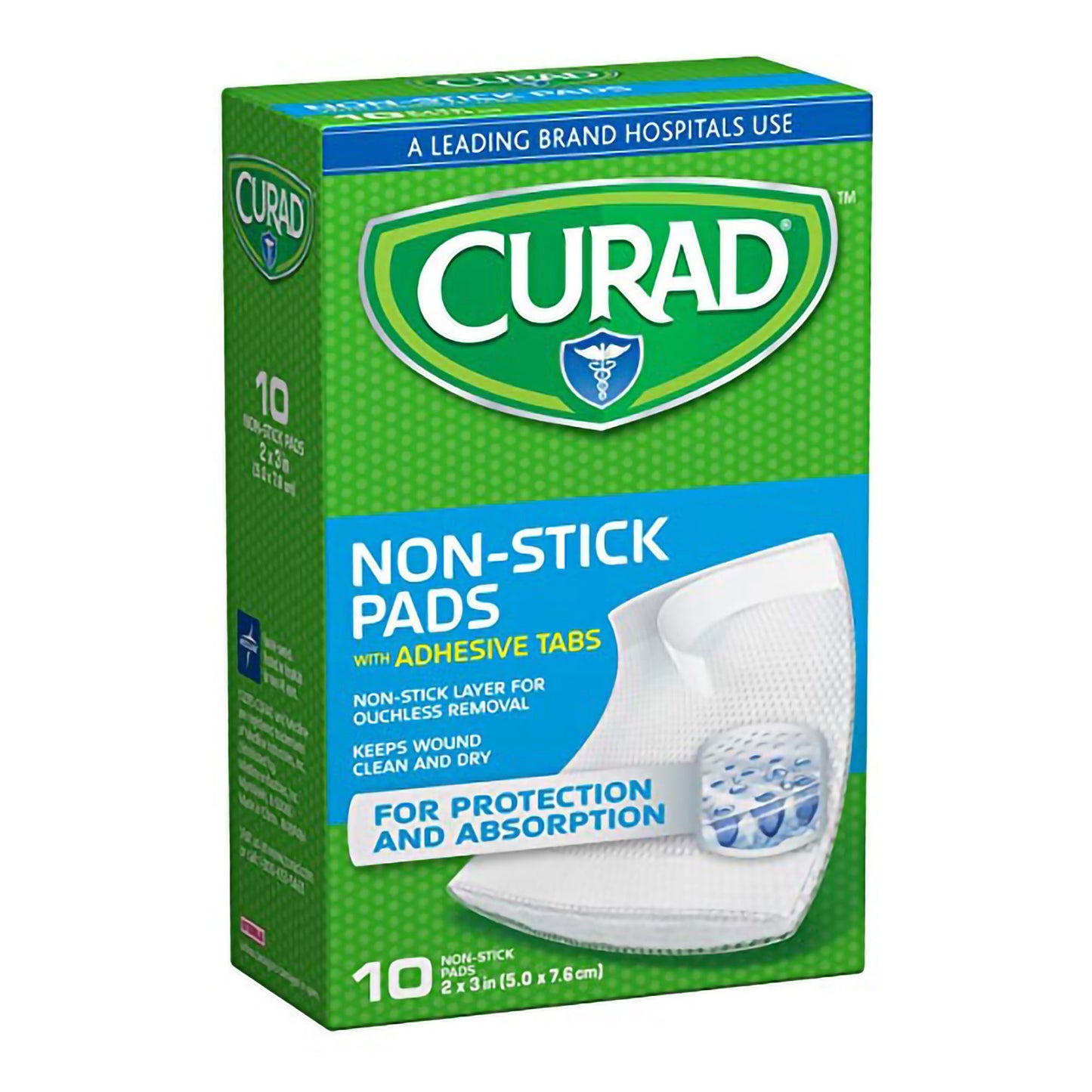 PAD, CURAD NON-STICK ADH 2"X3"(10/BX)