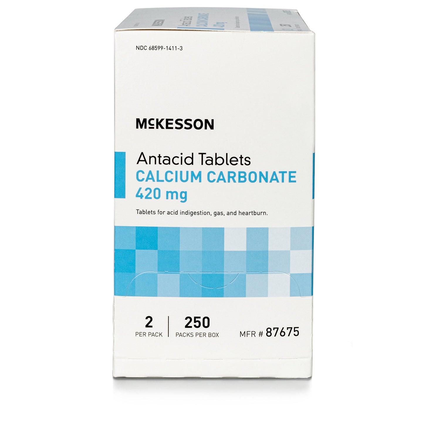 ANTACID, TAB CALCIUM CARBONATEMINT 420MG (250/BX 12BX/CS)