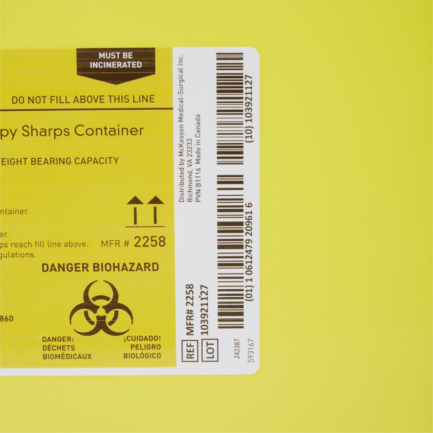 CONTAINER, SHARPS CHEMO YLW 8GL (9/CS)
