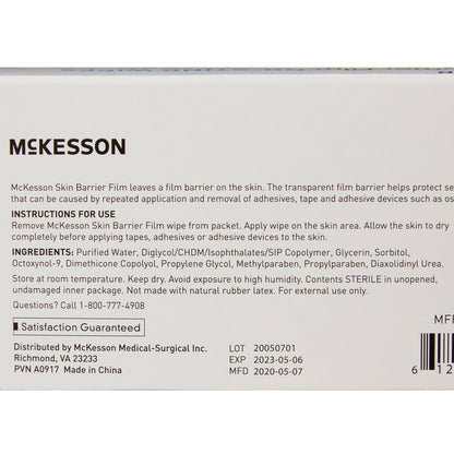 WIPE, SKIN BARRIER FILM NO STING (25EA/BX 100BX/CS)