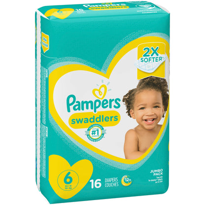 DIAPER, PAMPERS SWADDLERS SZ6 35+LBS (16/PK 4PK/CS)