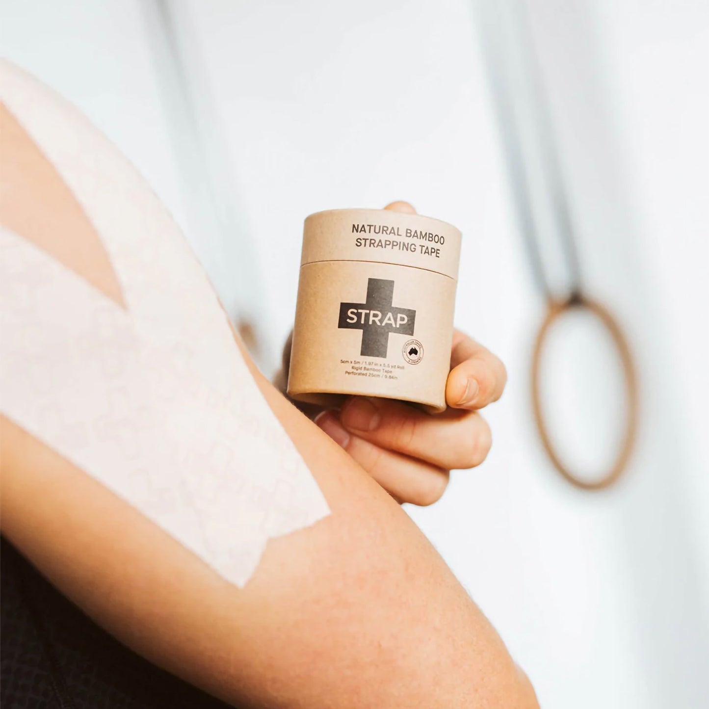 TAPE, SPORTS STRAP BAMBOO NAT 5CMX5CMX5.5YDS (1/TU 3TU/BX)