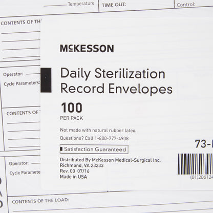 ENVELOPE, STERILIZER RECORD (100/PK 10PK/CS)