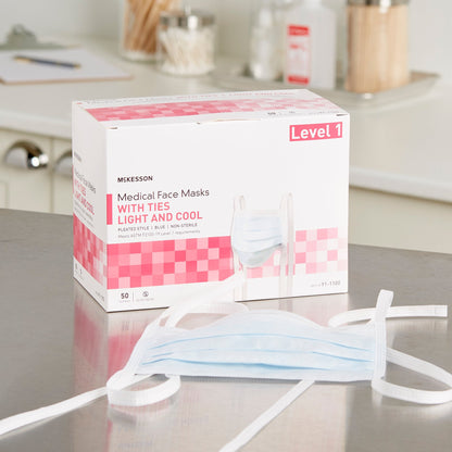 MASK, SURG TIES ASTM1 (50/BX 6BX/CS)