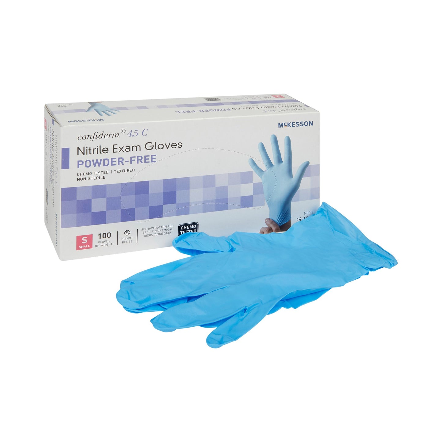 GLOVE, EXAM NTRL SM N/S CHEMO 4.5C (100/BX 10BX/CS)