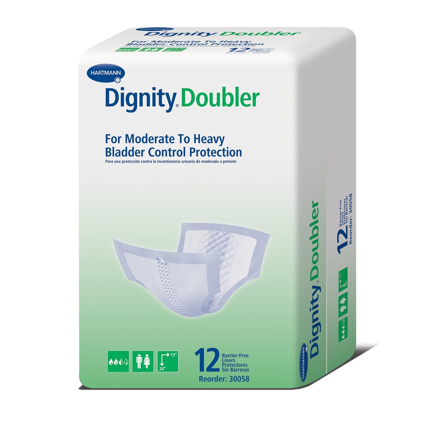 PAD, INCONT DIGNITY DBL X LG 13X24" (12EA/PK 6PK/CS)