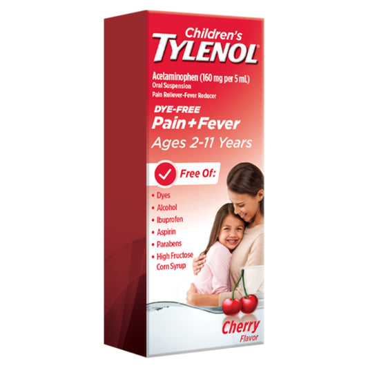 TYLENOL, ORAL SUSP CHLD 160ML/5ML 4OZ CHERRY D/F