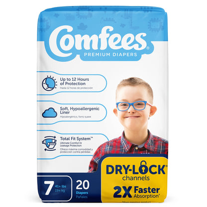 DIAPER, BABY COMFEES SZ7 (20/BG 4BG/CS)