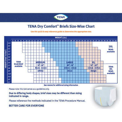BRIEF, INCONT TENA DRY COMFORTMED (20/PK 4PK/CS)