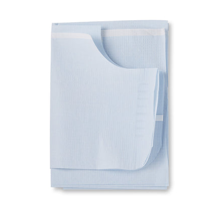 GOWN, EXAM T/P/T F/B OPN BLU 30X42 (50CS)