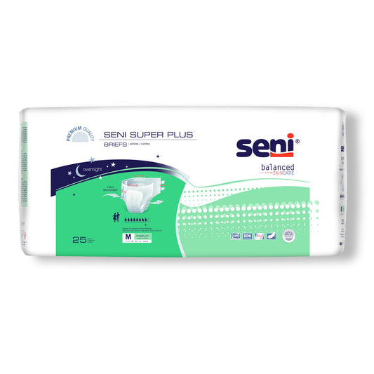 BRIEF, INCONT SENI SUPER PLUS MED 30"-43" (25/PK 3PK/CS)