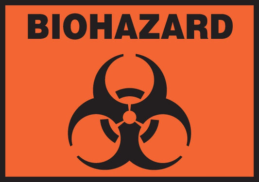 LABEL BIOHAZARD 3.5X5" (5/PK)