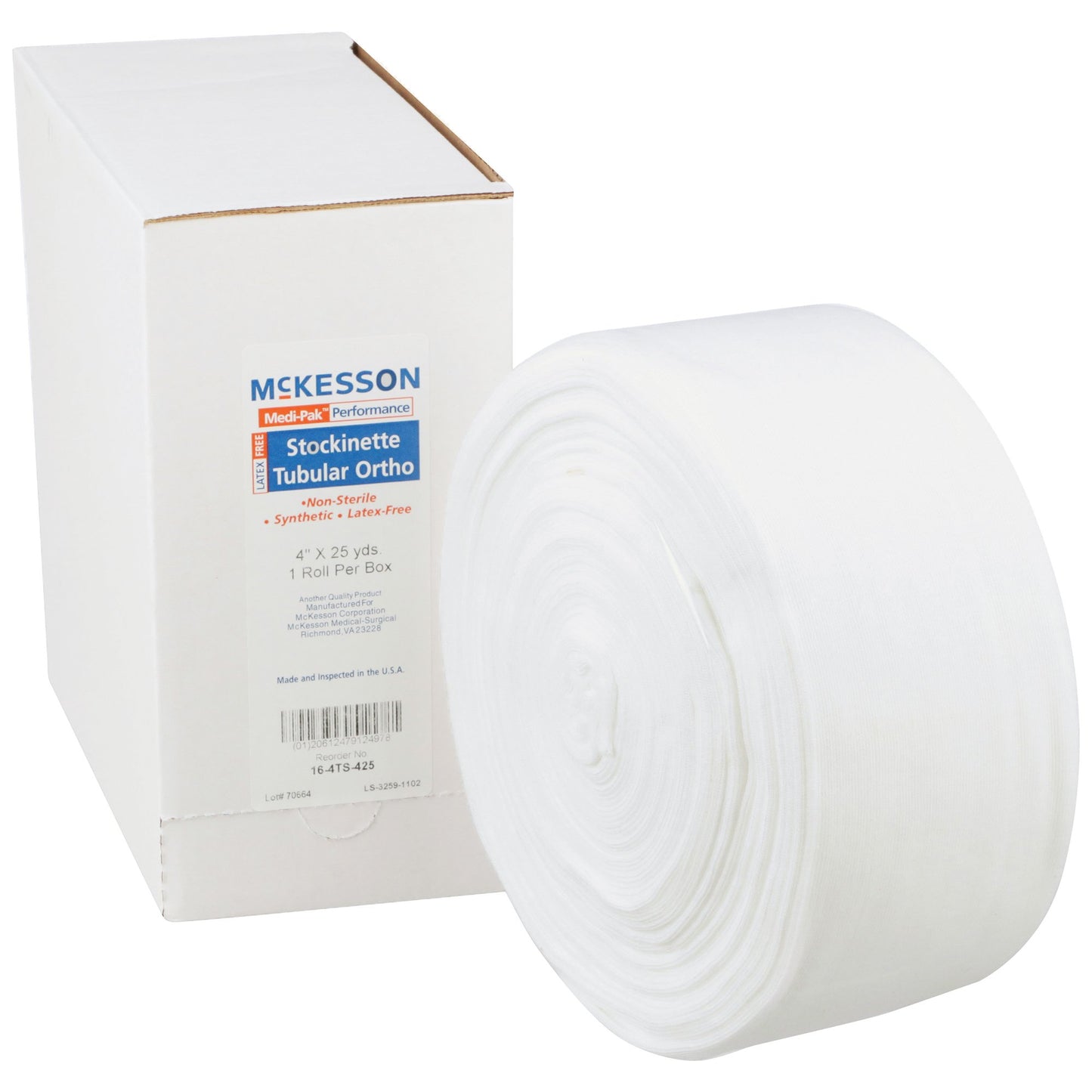 STOCKINETTE, TUBE POLY 4"X25YD(10RL/CS)
